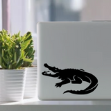 Alligator, Crocodile vinyl decal sticker on laptop tablet computer.