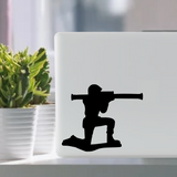 Bazooka Rocket Launcher Military Army Man Toy Soldier Waterproof Vinyl Decal Sticker on a laptop tablet computer.