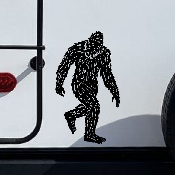 Sasquatch, Big Foot, Yeti Waterproof Sticker.