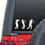 Zombies walkers waterproof vinyl decal sticker on a car window.