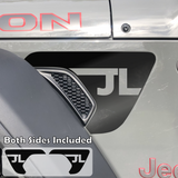 Wrangler JL Fender Vent Decal Pair Cut To Fit inside Jeep Wrangler JL Fender Vent