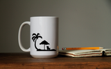 Palm Tree, Umbrella, Chair, Beach  Waterproof Sticker, Vinyl Decals, Cars, Car Bumpers, Car Windows, Phones, iPhones, Laptops, Tablets, iPads, Water Bottles, Travel, Mugs, Coffee Cups, Yeti Tumblers, Coolers, Helmets, Wine Glasses, Pint Glasses.