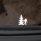 Sasquatch, Big Foot with Trees, Car Windshield Stickers, Easter Egg Decals, Window Stickers.